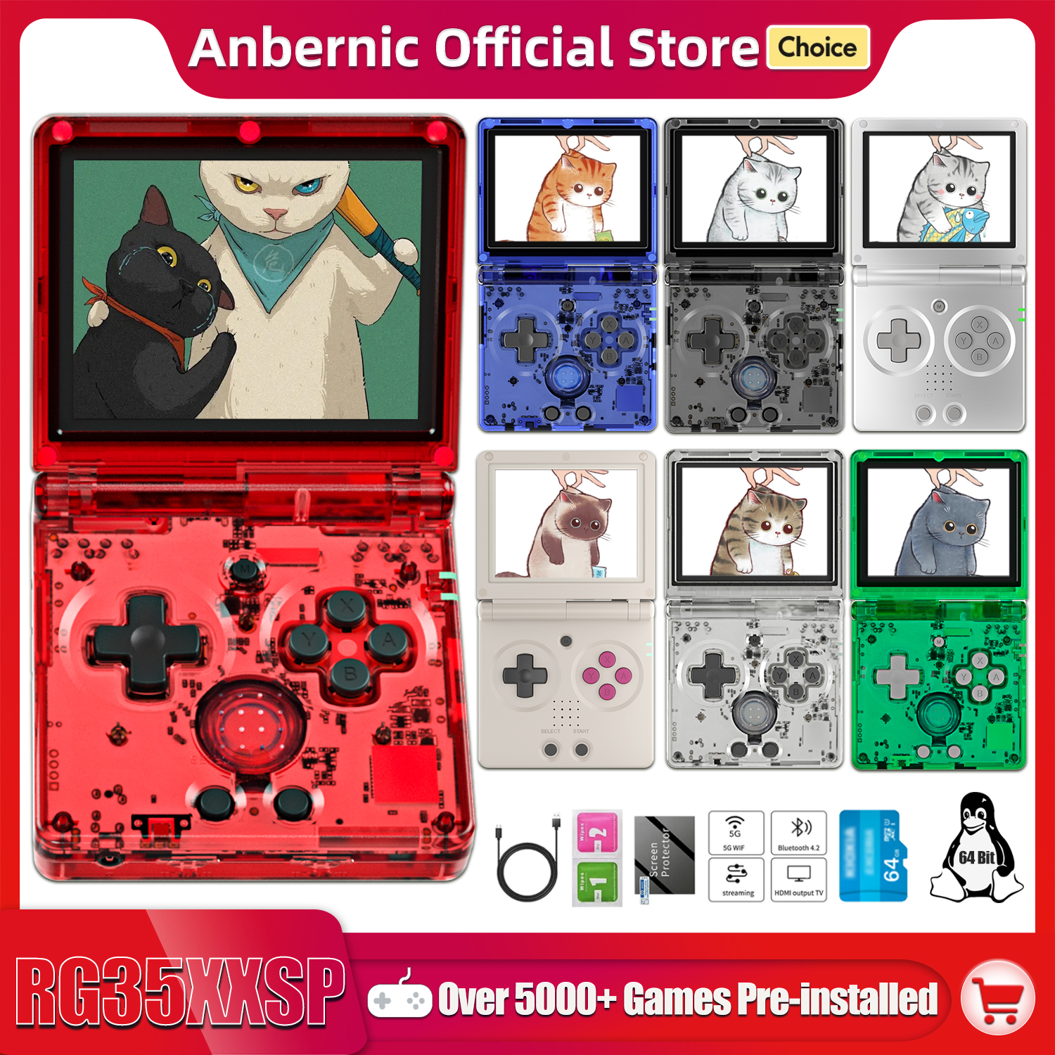 Retro Gaming Mobile - ANBERNIC NEW RG35XXSP Flip Handheld Game