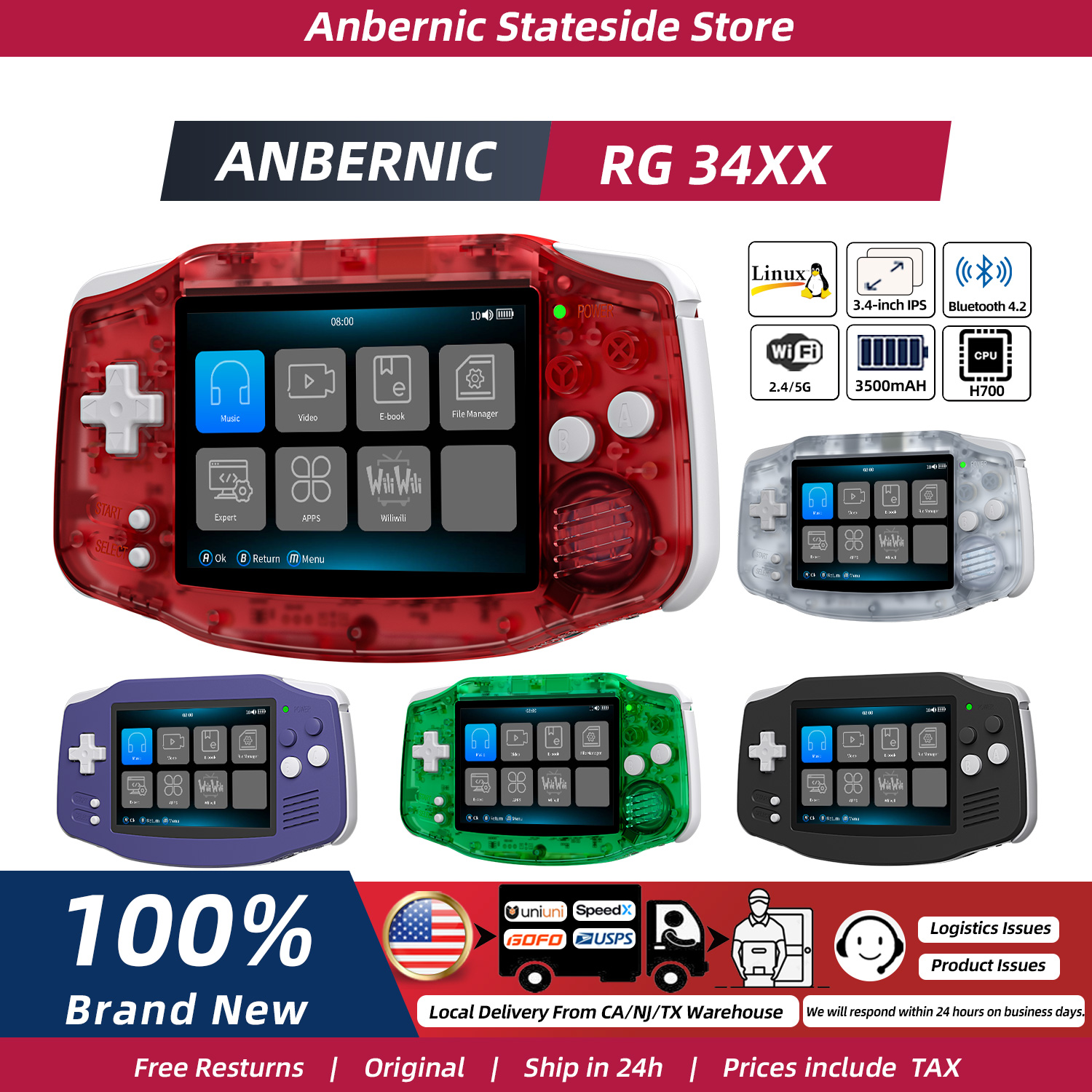 Retro Gaming Mobile - ANBERNIC RG34XX Retro Handheld Game Console