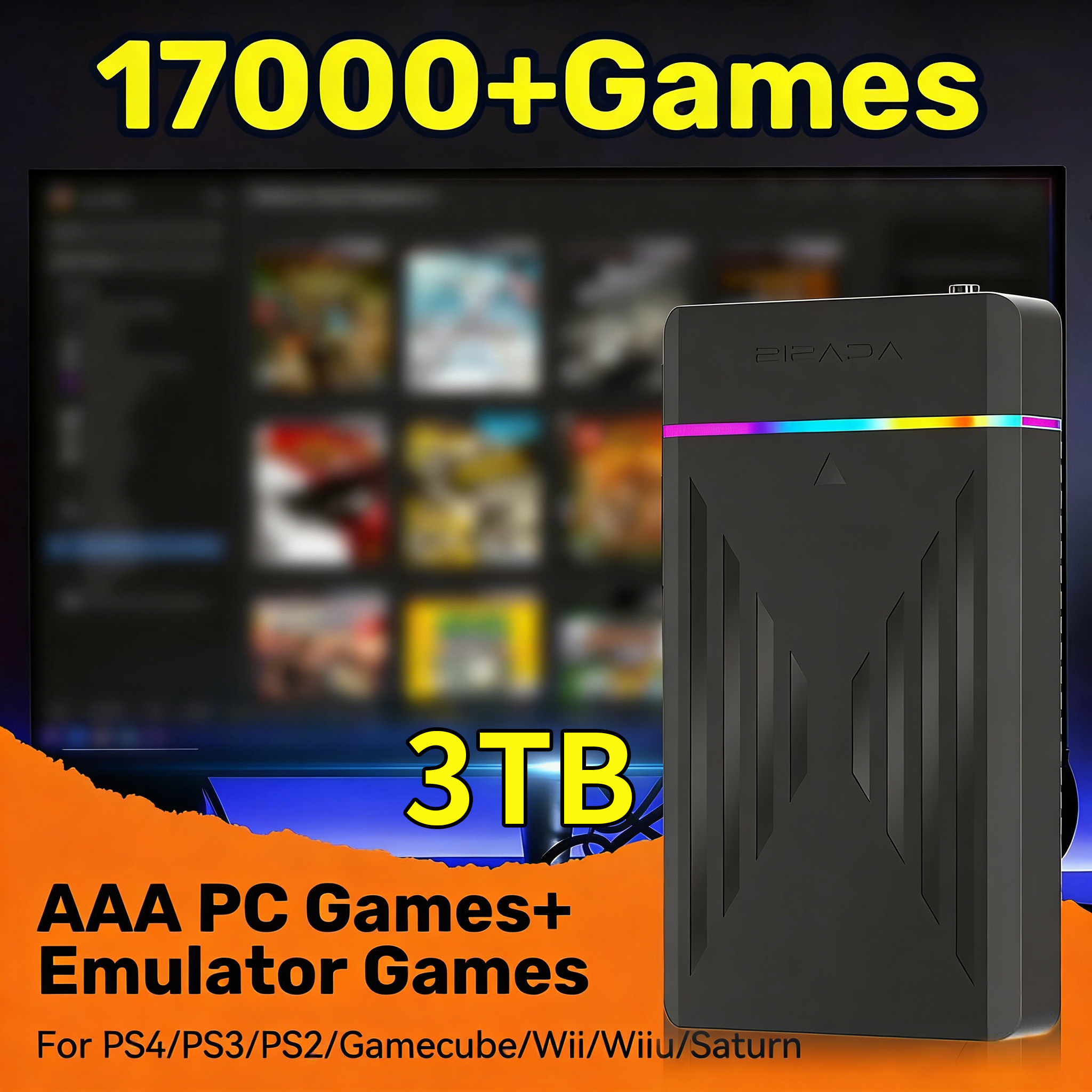 Portable 3TB Gaming HDD Video  - Retro Gaming Devices incelemesi ve fiyatı