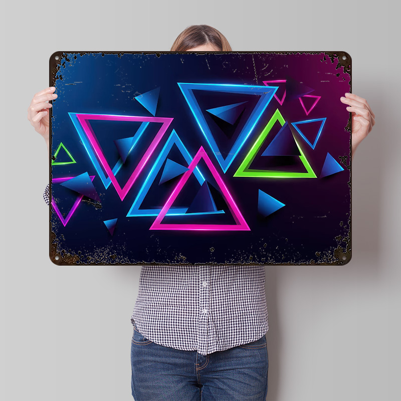 Neon Triangles Abstract Backgr - Background Retro Gaming incelemesi ve fiyatı