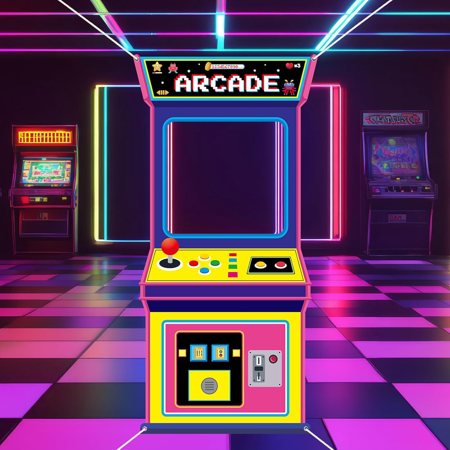 Fabric Arcade Game Photo Backg - Background Retro Gaming incelemesi ve fiyatı