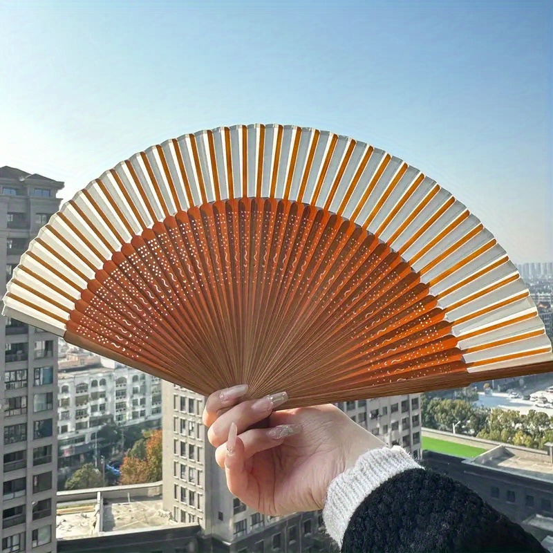 1pc Retro Bamboo Folding Fan,  - Console Retro Gaming Portable incelemesi ve fiyatı