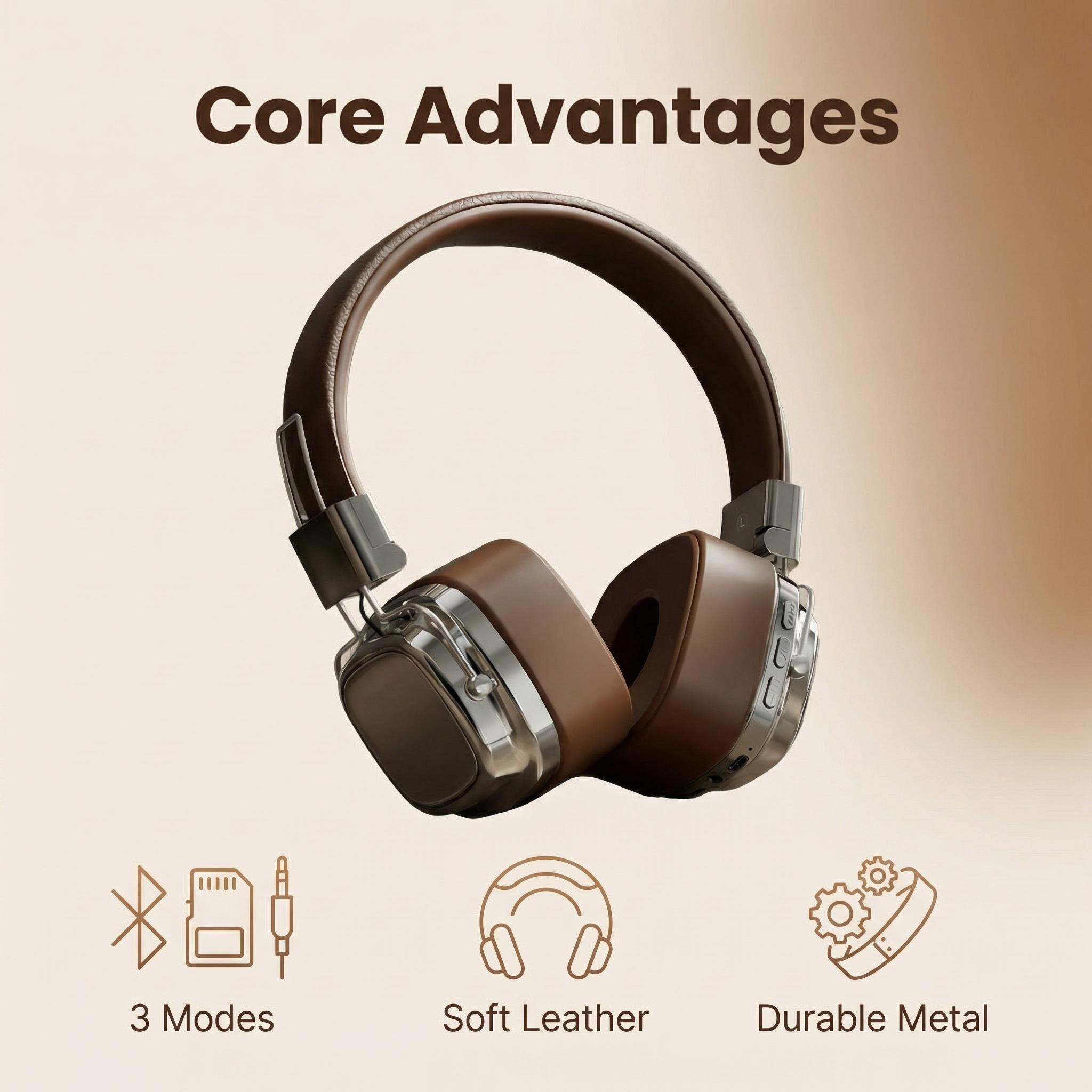 Retro Leather Over-ear Headpho - Retro Gaming Mobile incelemesi ve fiyatı