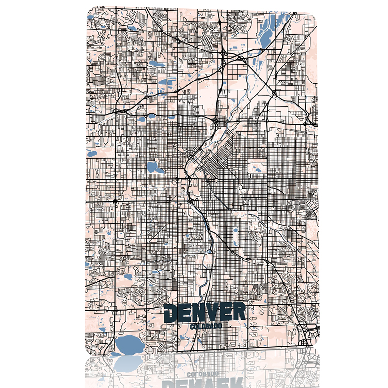 Denver City Map Tinplate Poste - Retro Gaming Denver incelemesi ve fiyatı