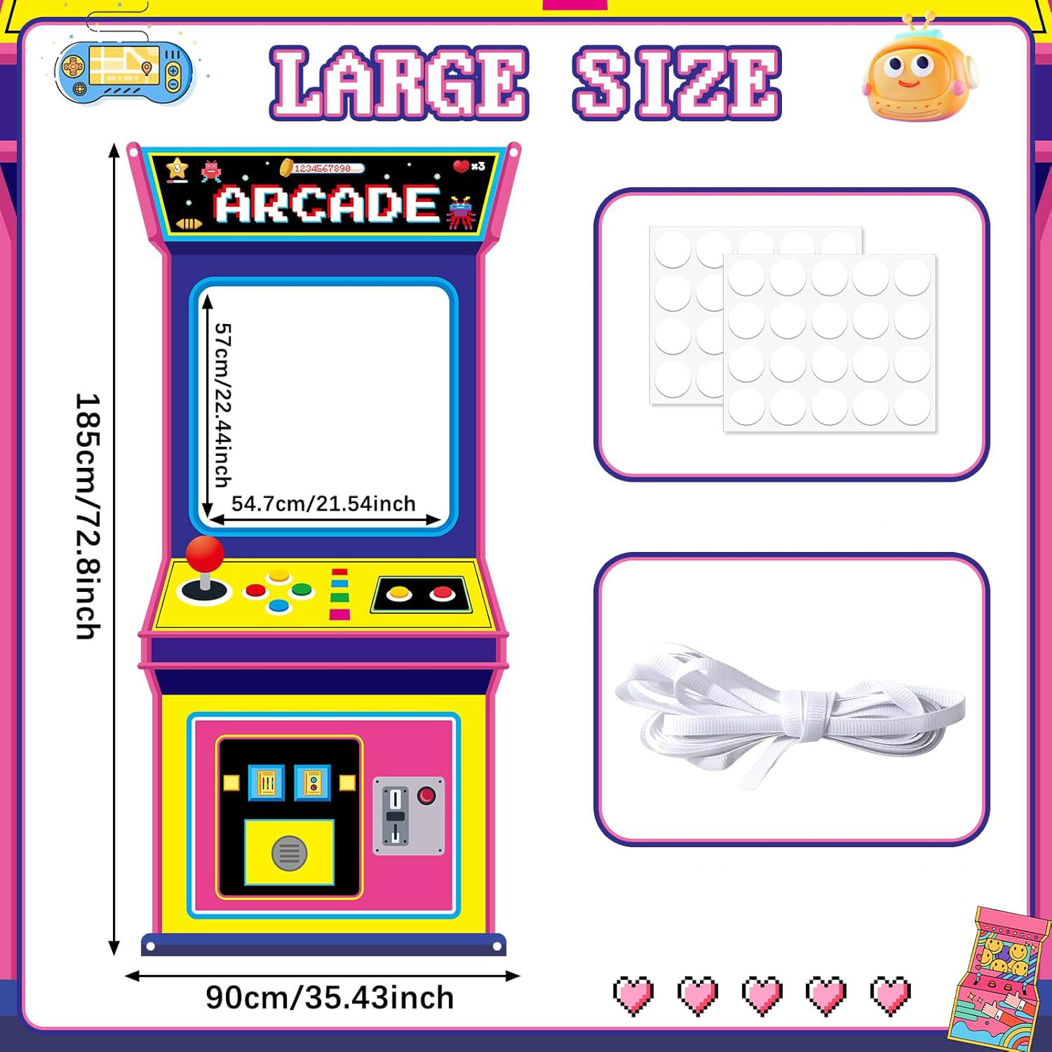 Fabric Arcade Game Photo Backg - Background Retro Gaming incelemesi ve fiyatı