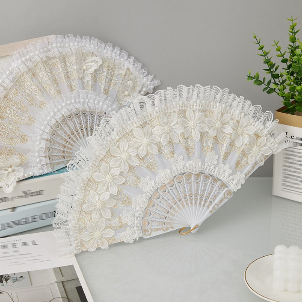 White Lolita Lace Hand Fan Han - Console Retro Gaming Portable incelemesi ve fiyatı