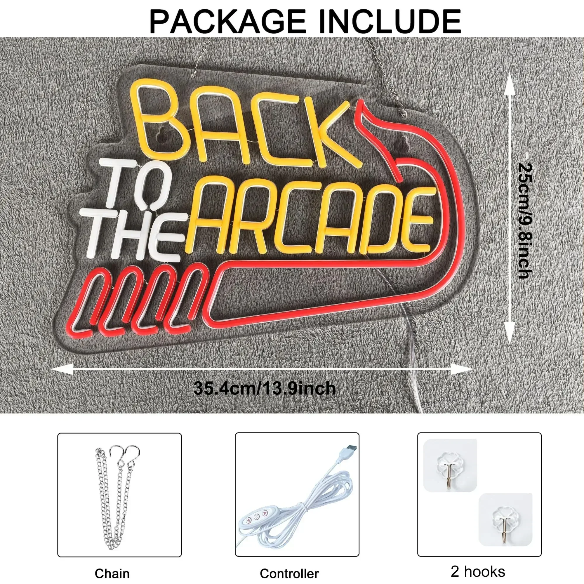 Back to The Arcade Neon Sign R - Retro Gaming Ideas incelemesi ve fiyatı
